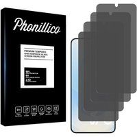 Phonillico® Gehard glas voor Samsung Galaxy S25 PLUS [Pack 4] Zwarte film Anti Spy Glass Schermbescherming