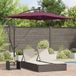 VidaXL Parasol 294 x 200 x 270 cm polyester en aluminium bordeaux rood