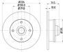HELLA 8DD 355 101-661 Remschijf - 53911PRO - Gecoat