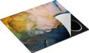 Chefcare Inductie Beschermer Abstracte Kunst - Donker Blauwe Acryl - 57,6x51,6 cm
