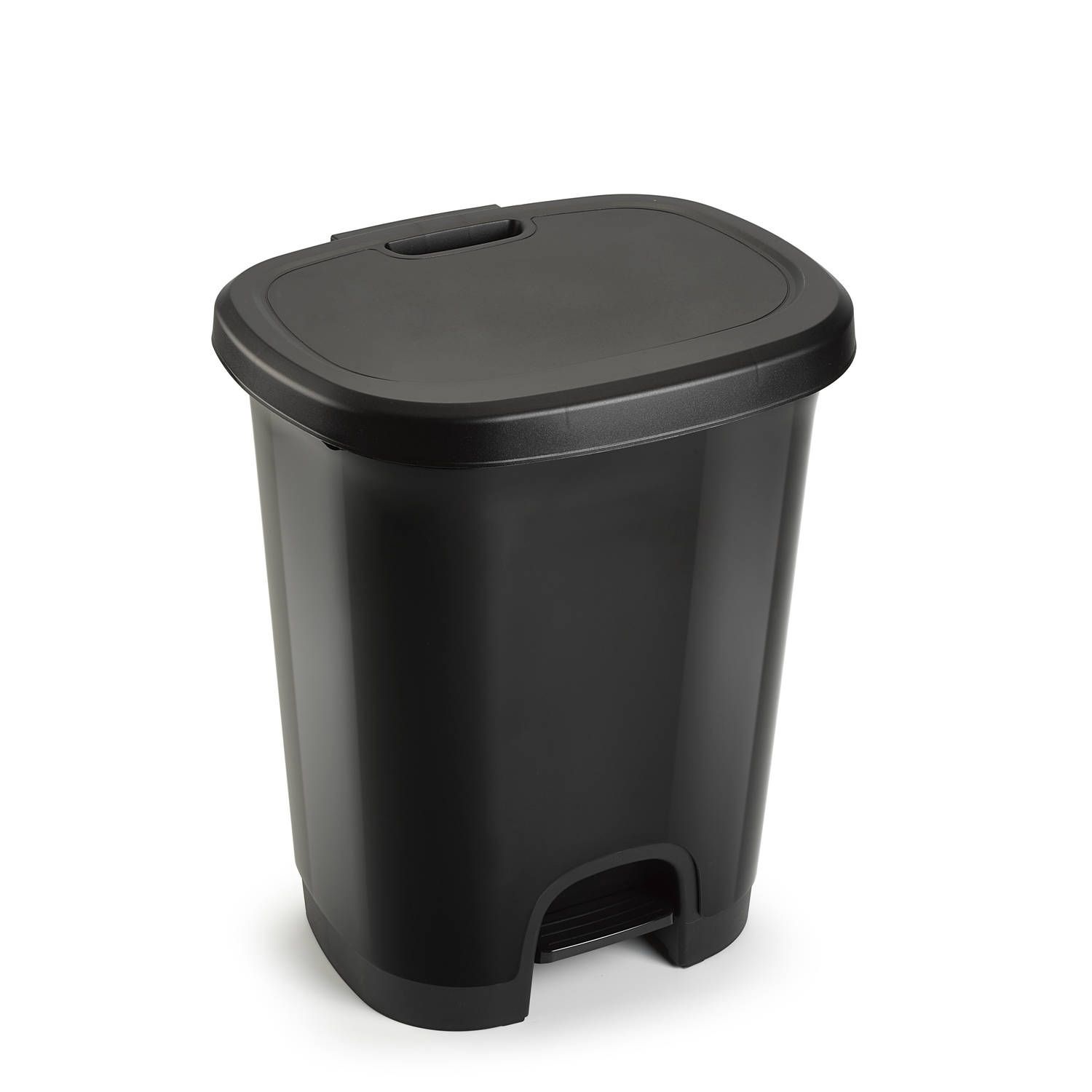 Forte Plastics Kunststof pedaalemmer - 18 liter - Zwart