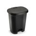 Forte Plastics Kunststof pedaalemmer - 18 liter - Zwart