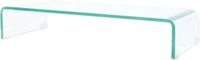vidaXL Tv-meubel/monitorverhoger transparant 70x30x13 cm glas