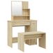 VidaXL Kaptafelset - Hout - Sonoma Eikenkleurig - 86,5x35x136 cm