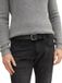 Tom Tailor - TTSCOTT leren riem met vierkante gesp - Maat 110 - black uni