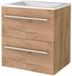 Basic Line Start 46 Badkamermeubelset - 60 x 46 cm - Met Grepen - 2 Lades - Acryl Wastafel - 1 Kraangat - Whisky Oak