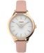 Timex City Peyton Montre à quartz pour femme avec bracelet en cuir rose et cadran blanc