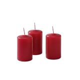 Cereria di Giorgio Risthò kaarsen diameter 4 cm hoogte 7 - Indian Red - verpakking van 12 stuks