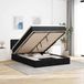 Maison Exclusive - Cadre de lit ottoman avec matelas noir 140x190 cm velours