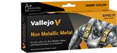 Vallejo Hobbyverf Acrylverf - 72193 Non-Metallic Metaal voor Fantasy and Wargames - Game Color - Acryl Set - 8x Verf set - 8x 18 ml