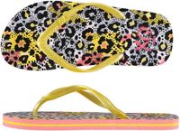 XQ Footwear slippers panterprint meisjes geel/grijs - 8719922408611