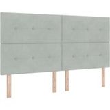 Prolenta Maison Exclusive - Lit boxspring à LED avec tête de lit, gris clair, 180 x 200 cm, velours
