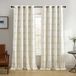 Elrene Geometrische kamer verduistering venster gordijn paneel, linnen, goudgeel, 132 cm B x 213 cm L (Pack van 1)