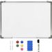 vidaXL Whiteboard magnetisch 90x60 cm staal wit