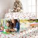 ANRO Nappe Noël Cœurs & Sapins Blanc Ovale 180x140cm