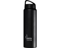Laken Thermofles dubbelwandig RVS 1 liter - zwart
