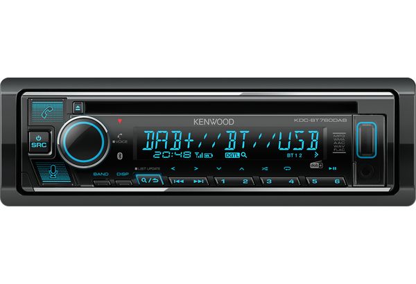 Kenwood KDC-BT760DAB - 1 DIN Autoradio - Zwart - Multicolor