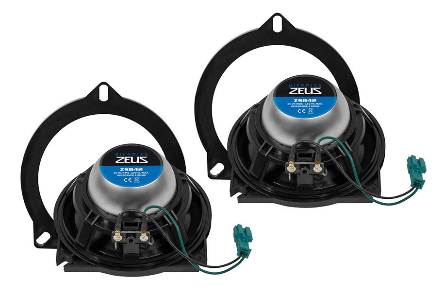 Hifonics Zeus ZSB-42 - 2 Weg coax luidsprekers - BMW - 10 cm - 60 Watt RMS