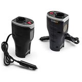 Technaxx TE13 Sigarettenaansteker, stopcontact voor je auto, met 2 USB-poorten, stroomomvormer, auto-adapter, stopcontact, 12 V naar 230 V spanningsomvormer