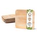 GREENBOX Palmware Hoogwaardig palmbladservies, 25 stuks palmbladborden, rechthoekig, 15 x 15 cm, biologisch afbreekbaar, feestservies, wegwerpservies