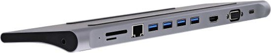 T'nB DOCKUSBC11 Laptop Dock & Port Replicator - USB-C - Silver