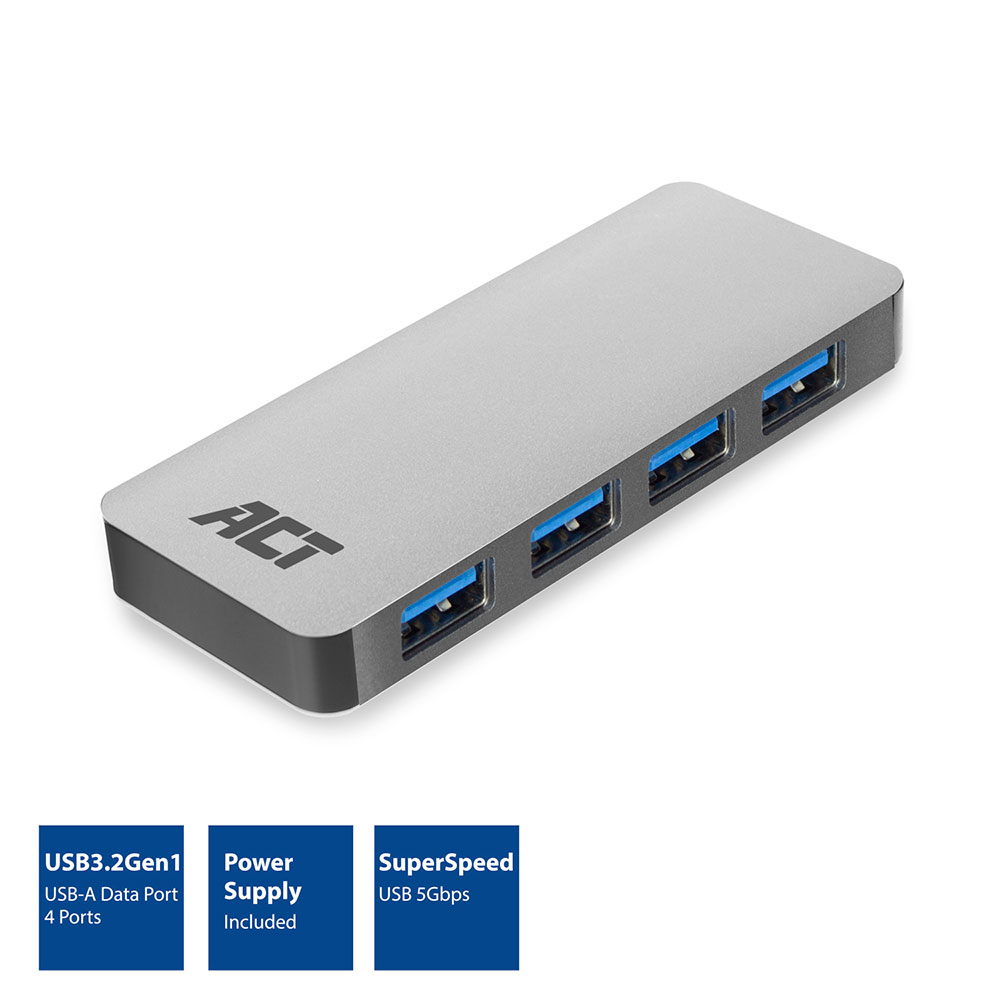 ACT AC6120 USB Hub 3.2 met 4 USB-A poorten