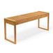 Relaxdays halbank bamboe, stabiel, 3-4 personen, HxBxD ca. 47 x 120 x 33 cm, terras, balkon, zitbank, natuurlijke kleur
