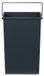 Shopping4u-24 Hailo Binneninzet, prullenbak, afvalbak, afvalverzamelaar, 226x154x340mm, 1045639, donkergrijs, 10 liter. Inbouwafvalverzamelsysteem voor Terzett, inbouwvarianten met uitschuifsysteem