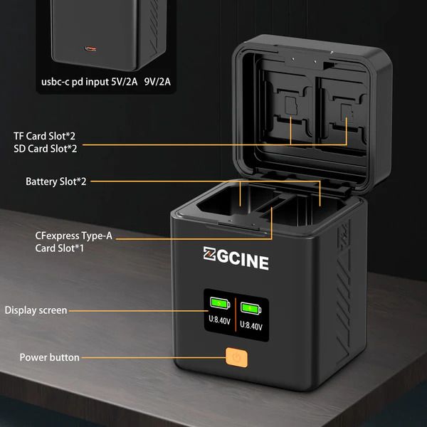 Zgcine Charging Case For Sony NP-FZ100 Batteries (PS-FZ100)