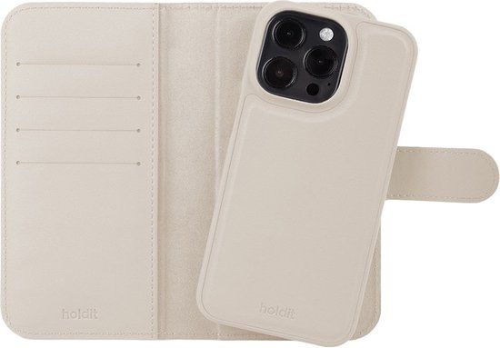 Holdit Wallet Case Magnet Plus geschikt voor Apple iPhone 12 (Pro) - Beige
