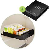 XIVADA Schuiflade Keukenkast Organizer - Aluminium - 30 cm - Zwart