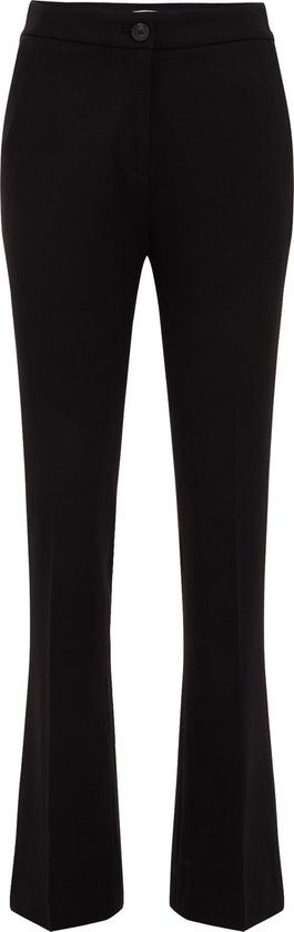 WE Fashion Dames Slim fit flared pantalon met stretch