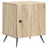 vidaXL Nachtkastje Sonoma Eiken 43 x 34,5 x 50 cm Bewerkt hout