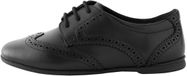 Next - Meisjes - Leren schoolbrogues met veters en smalle pasvorm (E) - Zwart