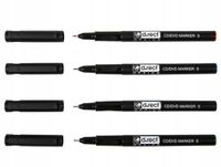 D.RECT - CD/DVD Markeerstift Set van 4 Kleuren 0,4-0,5 mm Permanente Stift Ideaal voor Glas, Kunststof en Folie Zeer Universeel
