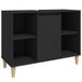 vidaXL Meuble sous lavabo - 80x33x60 cm - Bois - Noir - 4 étagères