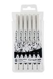 Graph'it - Pak van 6 gekalibreerde puntmarkers - Fine Liner - Gepigmenteerde inkt op waterbasis - Licht en uitwisbaar - Zwart assortiment 0,05-0,1-0,2-0,3-0,5-0,8