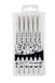 Graph'it - Pak van 6 gekalibreerde puntmarkers - Fine Liner - Gepigmenteerde inkt op waterbasis - Licht en uitwisbaar - Zwart assortiment 0,05-0,1-0,2-0,3-0,5-0,8
