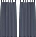 vidaXL Blackout Gordijnen met Ringen 2 st Antraciet 245 x 140 cm