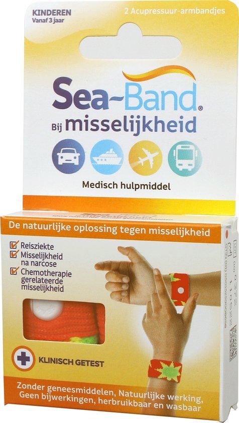 Sea Band Polsband Kinderen Oranje (1 Paar)