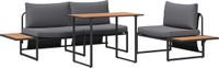 vidaXL Tuin Eettafel Set 3-delig Antraciet Staal