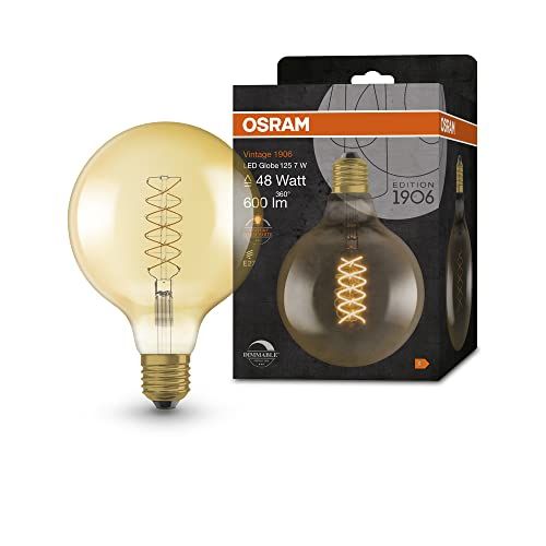 OSRAM Vintage 1906 LED Lamp - E27 - 7W - 600lm - Gold Tint