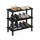 Furinno Turn-N-Tube 66cm 3-Tier Vrijstaande Schoenenrek Opbergorganizer, Espresso/Zwart
