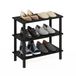 Furinno Turn-N-Tube 66cm 3-Tier Vrijstaande Schoenenrek Opbergorganizer, Espresso/Zwart