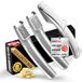 Gourmet Easy Knoflookpers RVS set met 2 opzetstukken