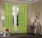 Uni -20332CN- Set van 2 transparante gordijnen, set van 2 gordijnen, voor woonkamer, voile, gordijn met ogen, H x B 245 x 140 cm, met loodband, appelgroen