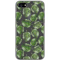 Apple iPhone 8 Bedrukt siliconen hoesje Feuilles de monstera