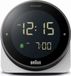 Braun BC24W - Réveil - Numérique - Demi-rond - Alarme - Snooze - 12/24H - Rétroéclairage - Blanc - Noir