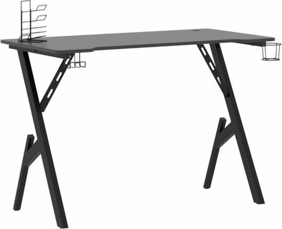 vidaXL Gamingbureau met Y-vormige poten 110x60x75 cm zwart