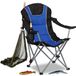 Merkloos Relaxdays campingstoel opvouwbaar - met verstelbare leuning - inklapbaar - 108x90x72 cm